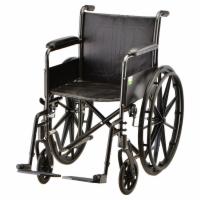 WHEELCHAIR STEEL 16" SEAT FIXED ARMS