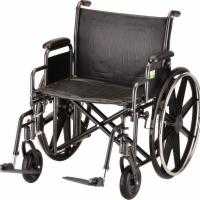 WHEELCHAIR STEEL 24" SEAT DESK ARMS SWING-AWAY FOOTRESTS